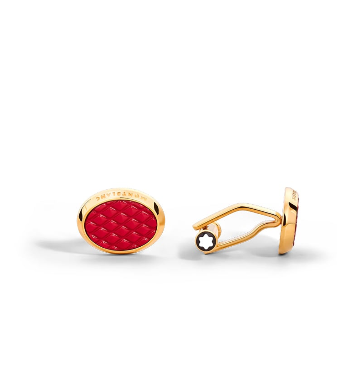Montblanc Meisterstuck Oval Cufflinks with Geometric Lacquer Insert 134469